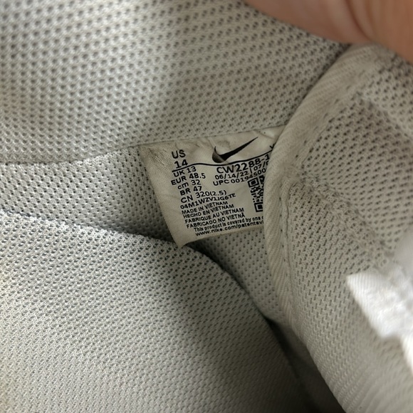 Air Force One Low Top White/White Size 14 - Picture 8 of 9